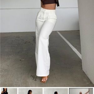 Princess Polly White Archer Pants